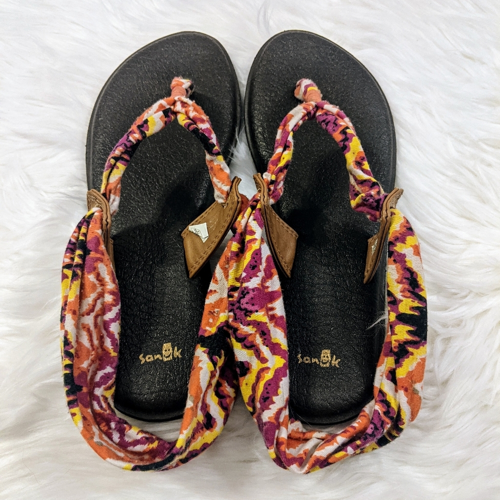 Sanuk Yoga Sling Tie Dye Print Yoga Mat Sandals Sz 9 - Picture 4 of 8